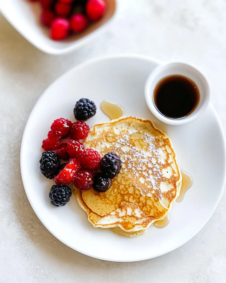 Easy Cottage Cheese Pancakes food shot
