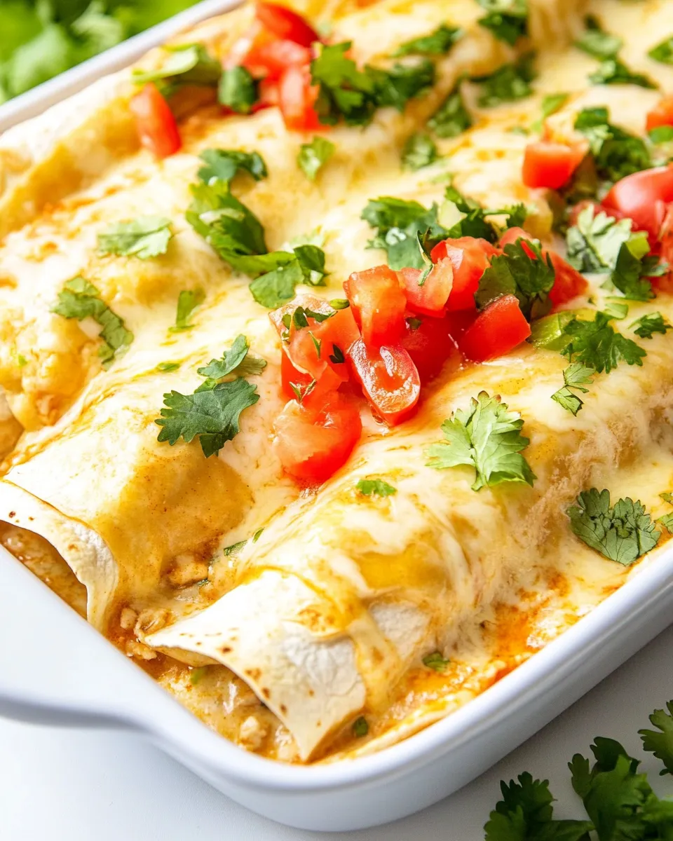 Delicious Cream Cheese Chicken Enchiladas shot