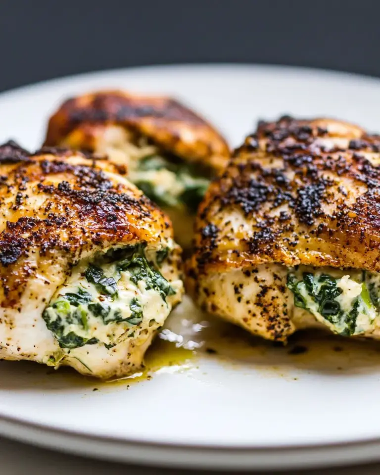 Easy Cream Cheese Spinach Stuffed Chicken (Low-carb, Keto) image