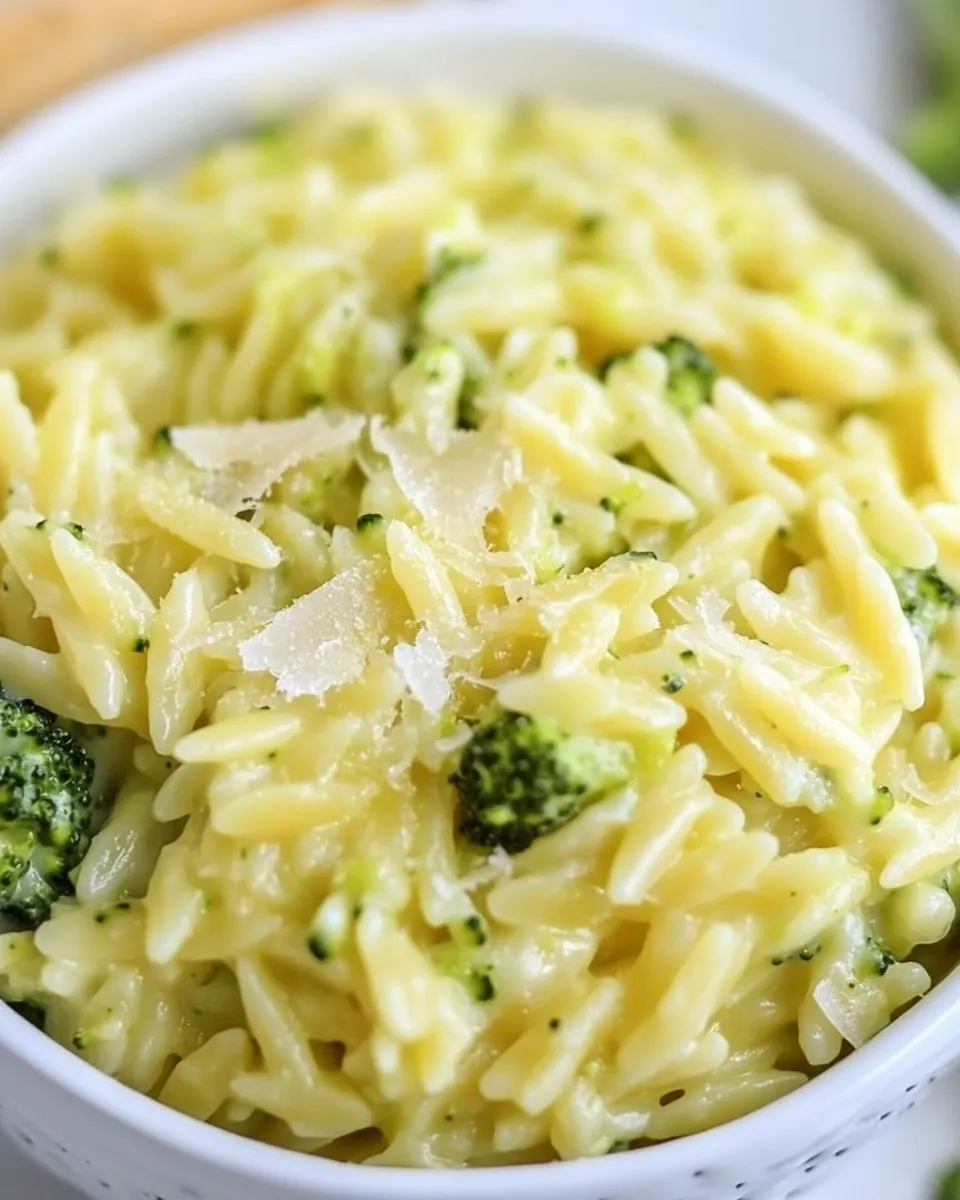 Healthy Creamy Broccoli Orzo dish photo