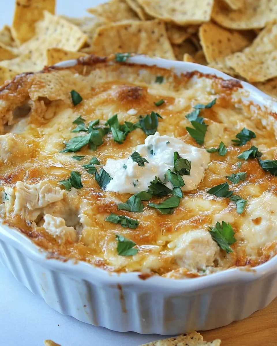 Delicious Creamy Chicken Caesar Dip shot