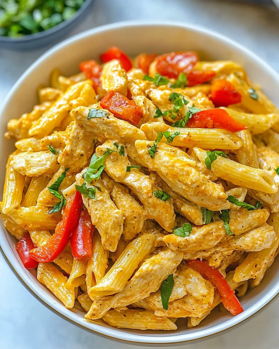 Easy Creamy Chicken Fajita Pasta recipe photo