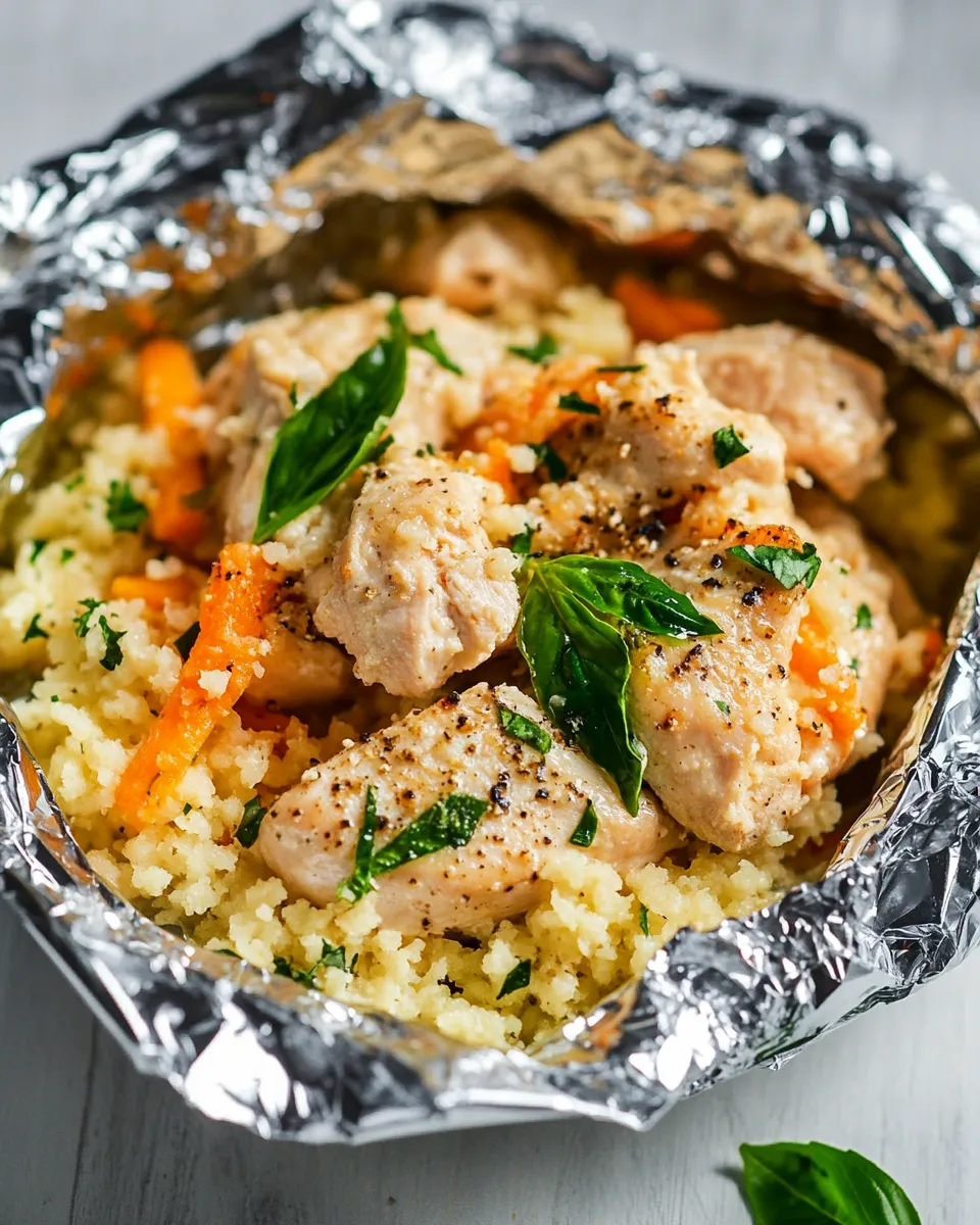 Classic Creamy Chicken Foil Packets with Couscous image