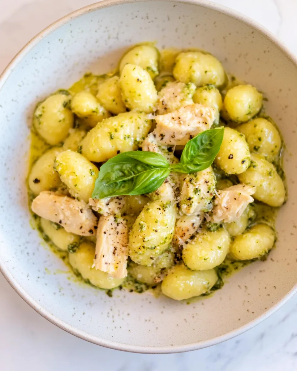 Easy Creamy Chicken Pesto Gnocchi recipe photo