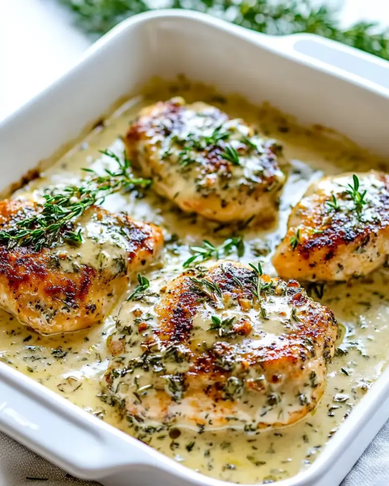 Homemade Creamy Chicken With Herbs photo