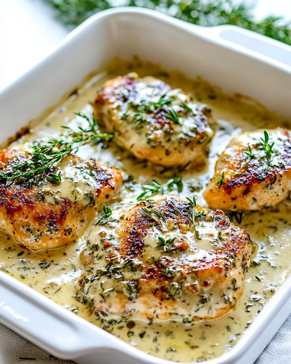 Homemade Creamy Chicken With Herbs photo