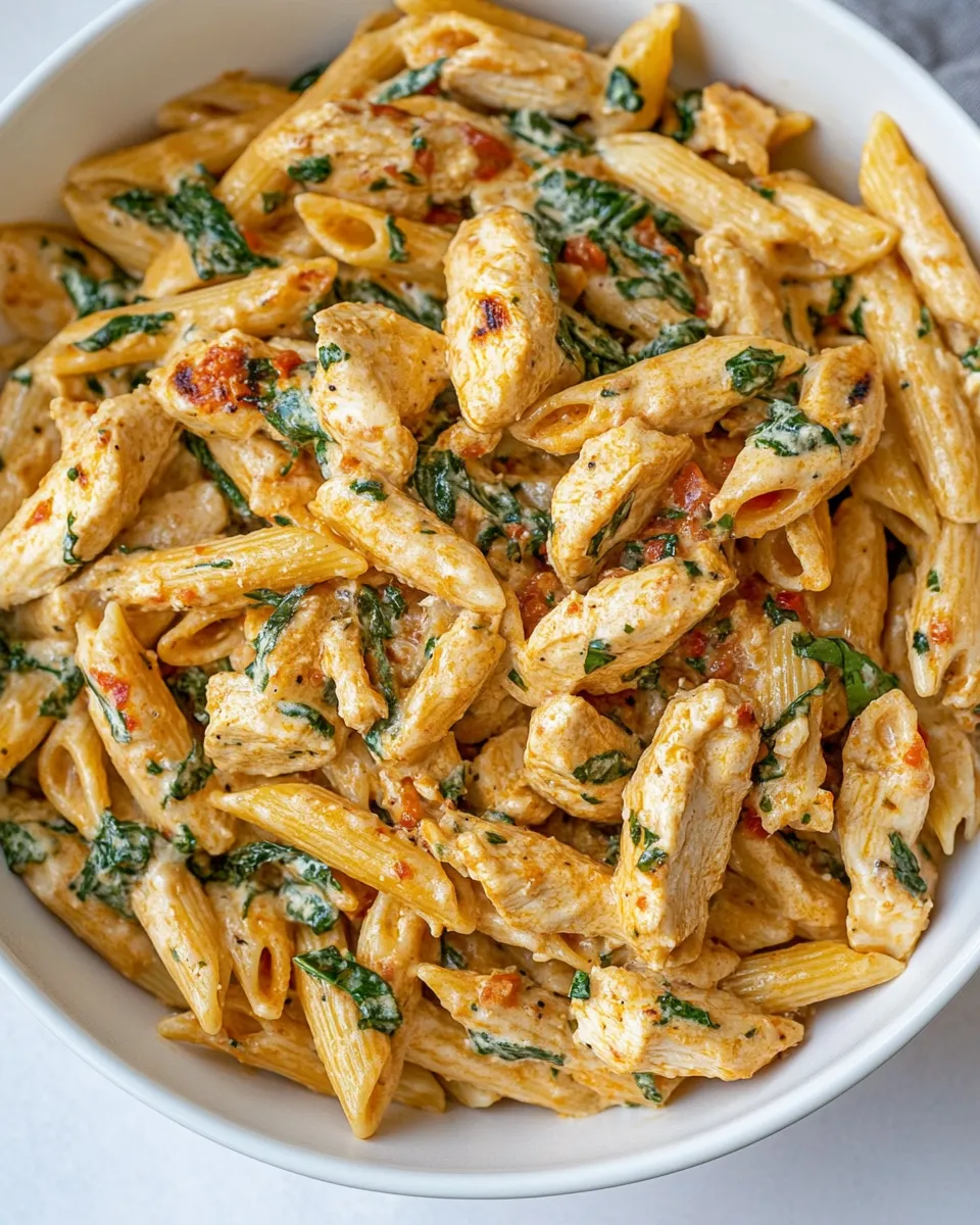 Classic Creamy Garlic Chicken Pasta dish photo