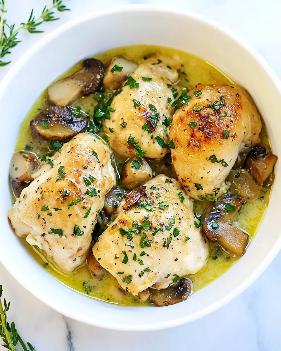 Delicious Creamy Garlic Mushroom Chicken (Instant Pot) image