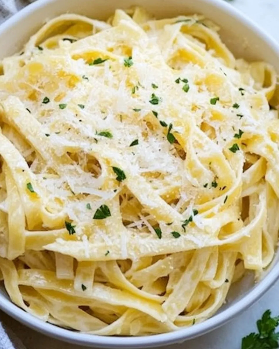 Classic Creamy Garlic Parmesan Fettuccine image