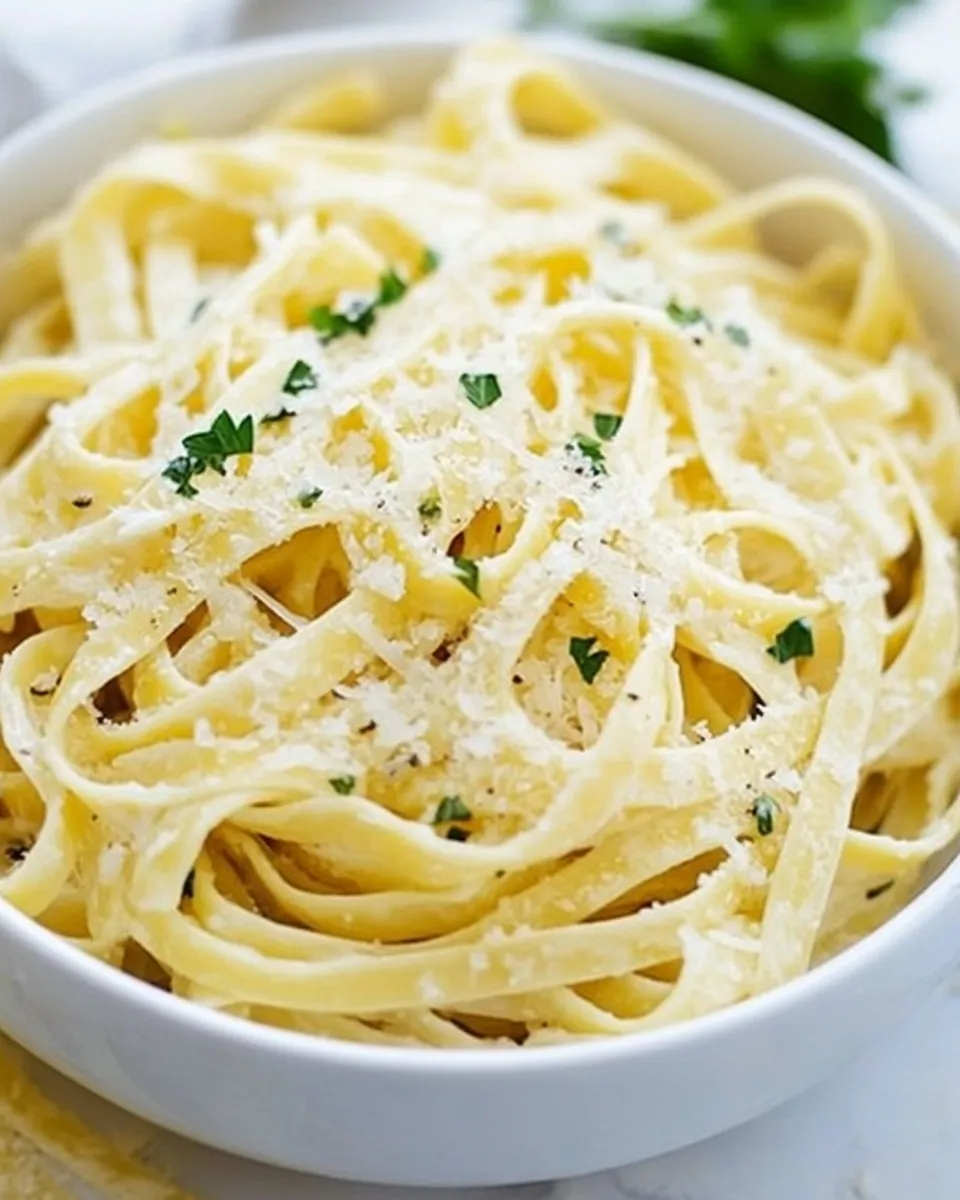 Easy Creamy Garlic Parmesan Fettuccine recipe photo