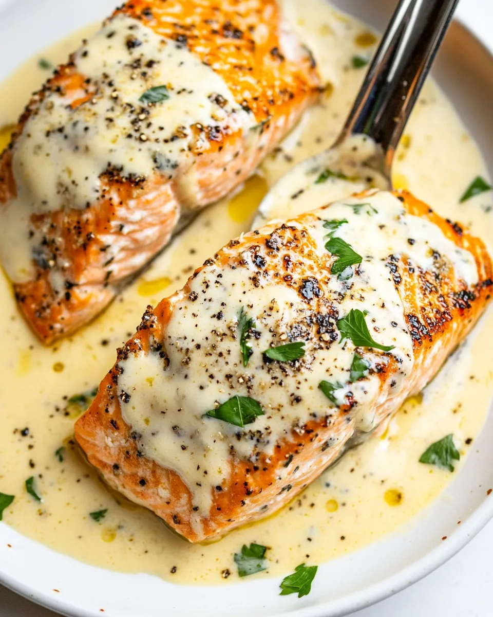 Delicious Creamy Garlic Parmesan Salmon dish photo