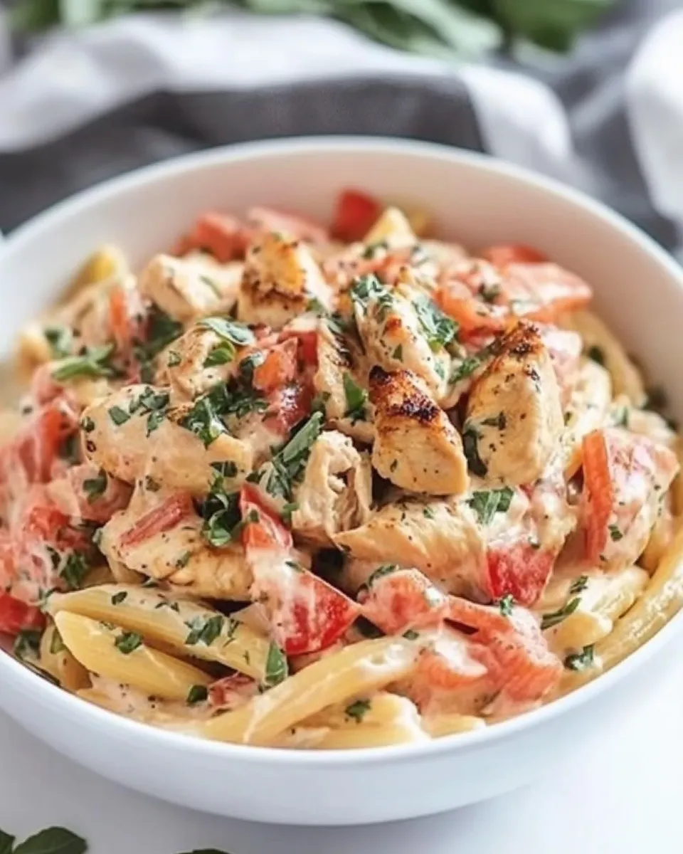 Delicious Creamy Italian Chicken Pasta image