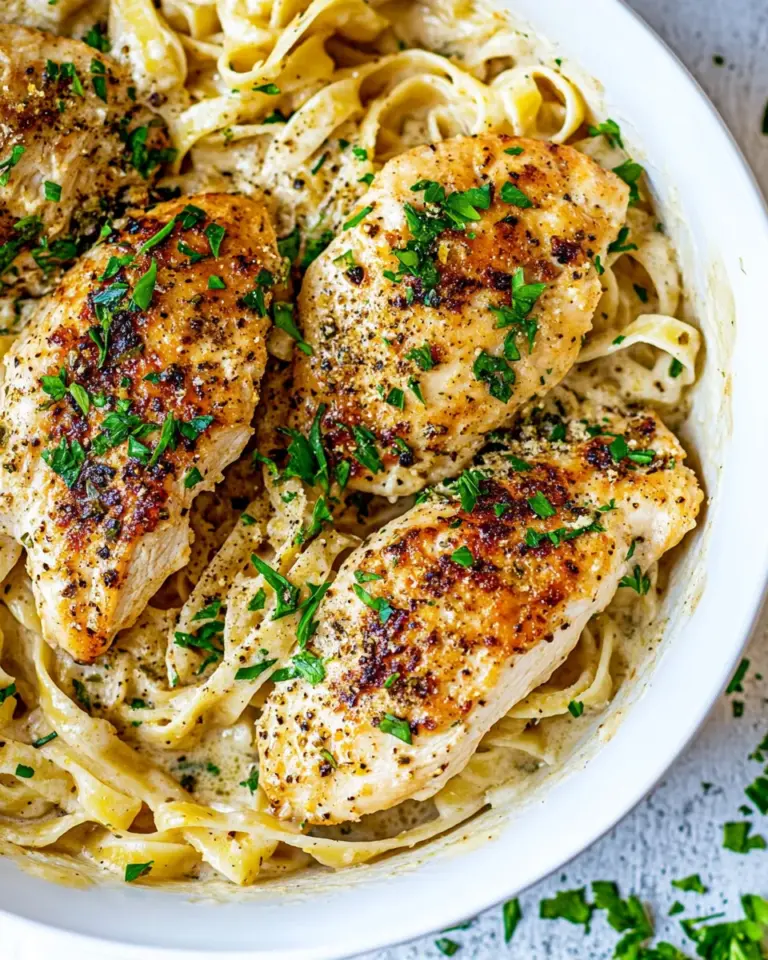 Easy Creamy Lemon Chicken Piccata Fettuccine photo