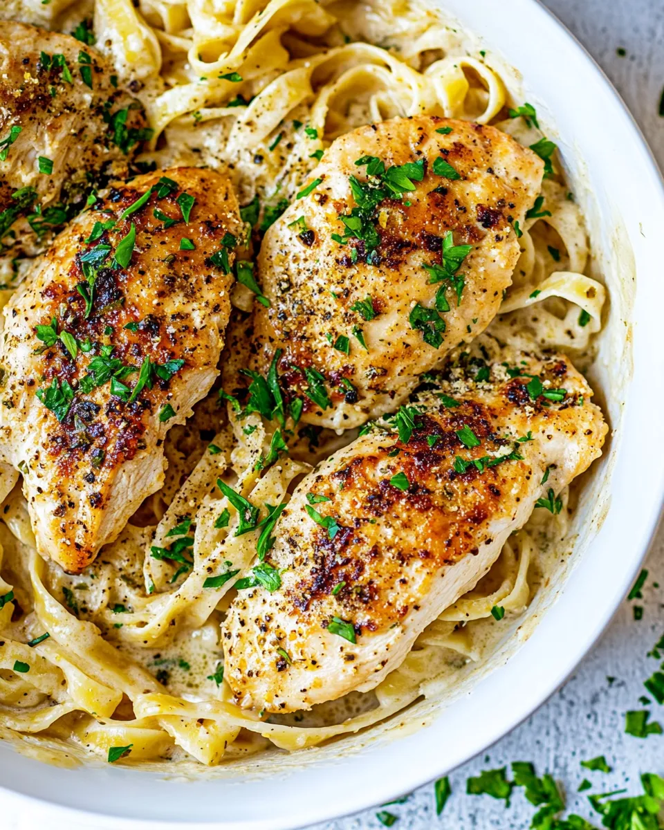 Easy Creamy Lemon Chicken Piccata Fettuccine photo
