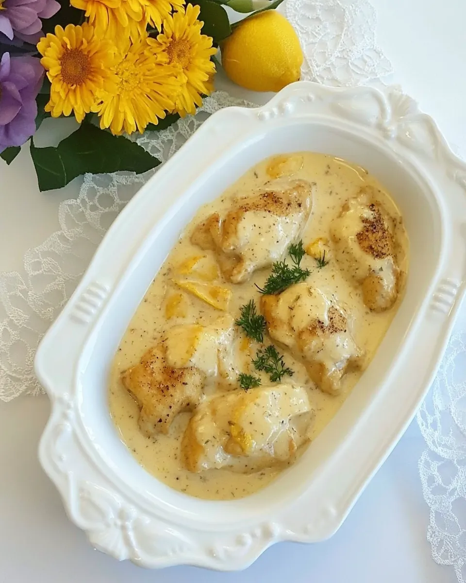 Delicious Creamy Lemon Pepper Chicken shot