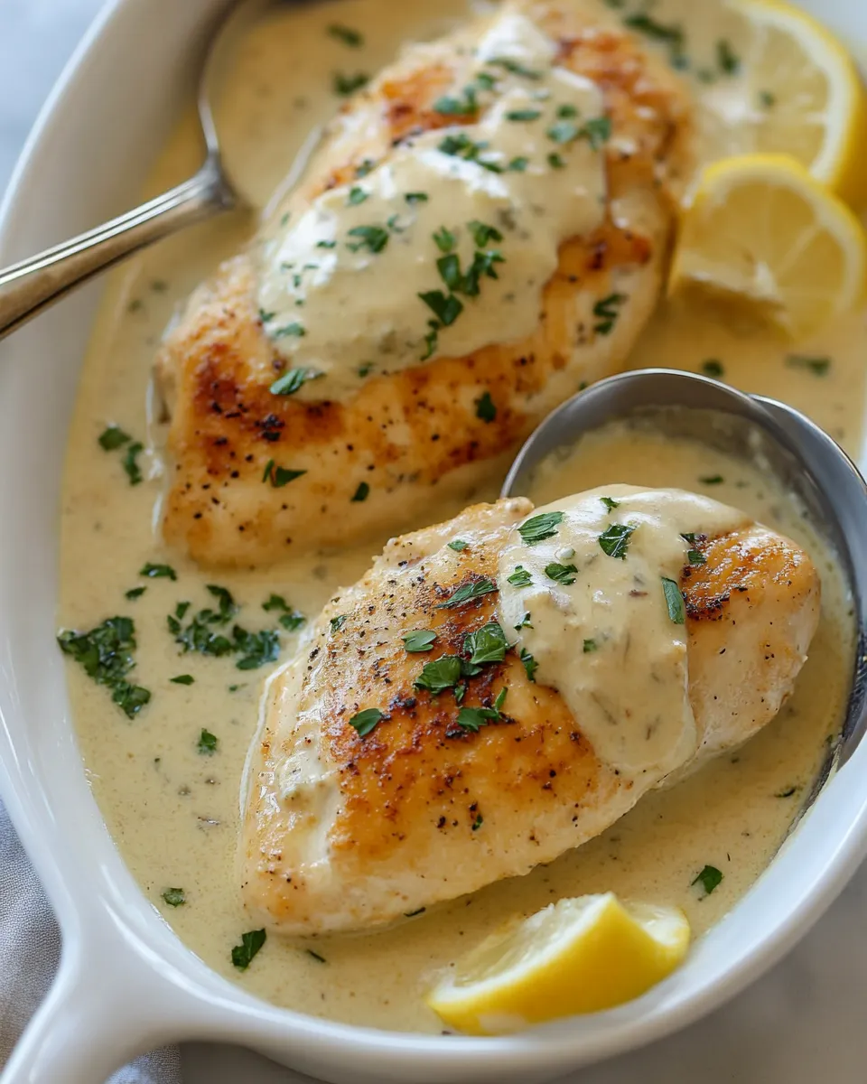 Delicious Creamy Lemon Romano Chicken shot