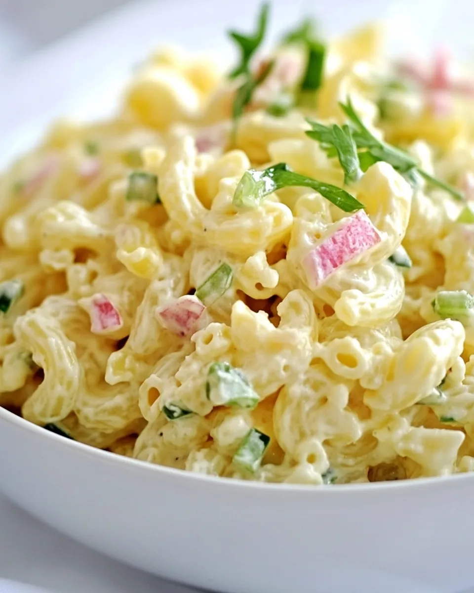 Easy Creamy, Lighter Macaroni Salad recipe photo