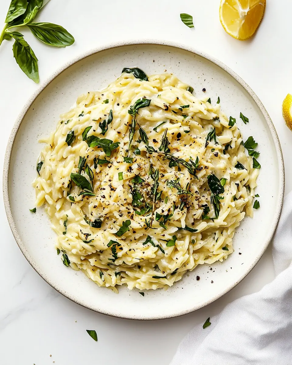 Healthy Creamy Orzo shot