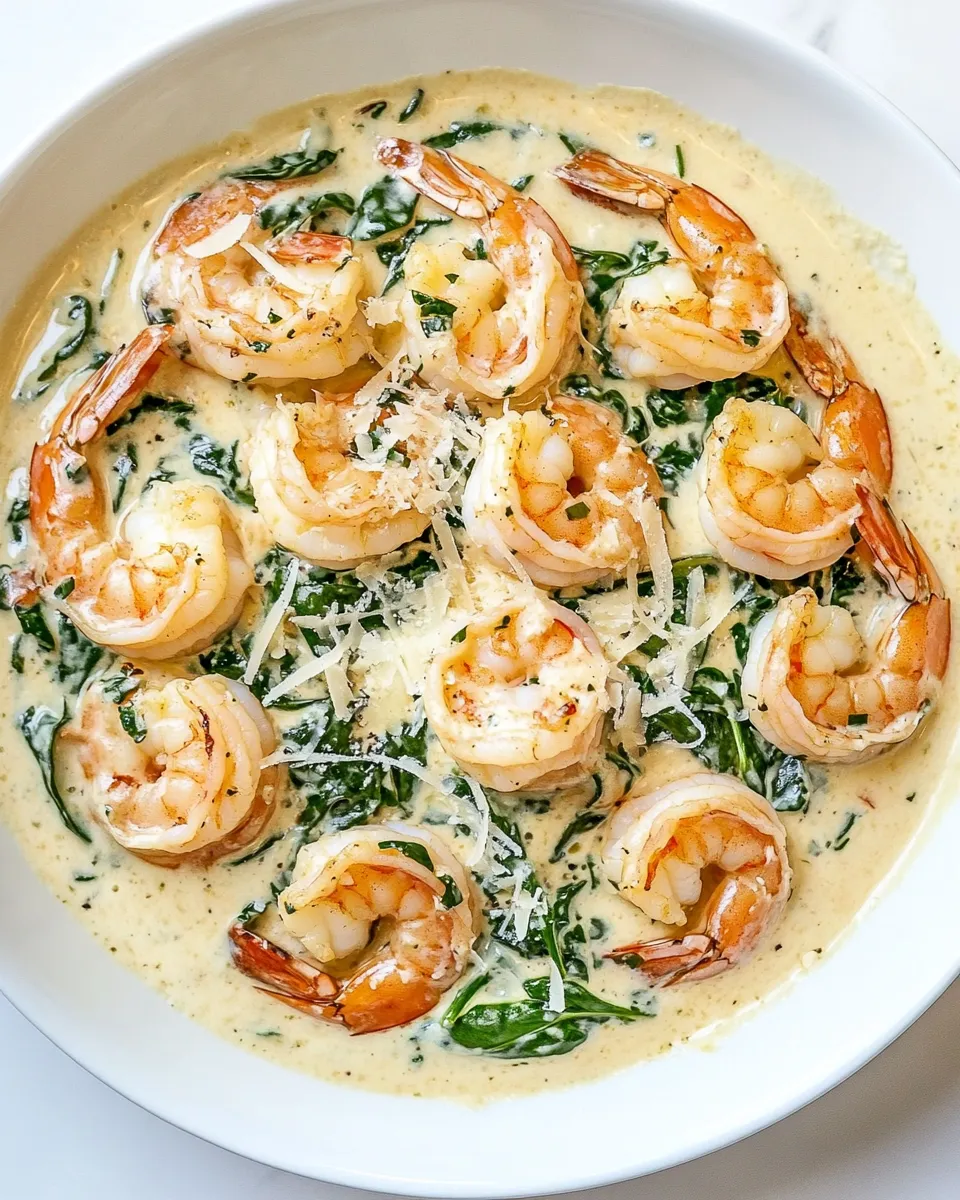 Easy Creamy Parmesan and Spinach Shrimp recipe photo