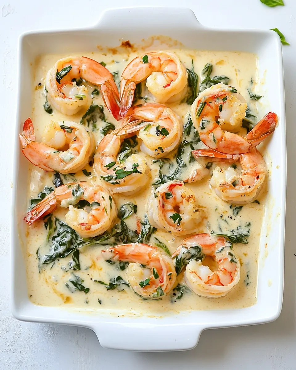 Delicious Creamy Parmesan and Spinach Shrimp dish photo