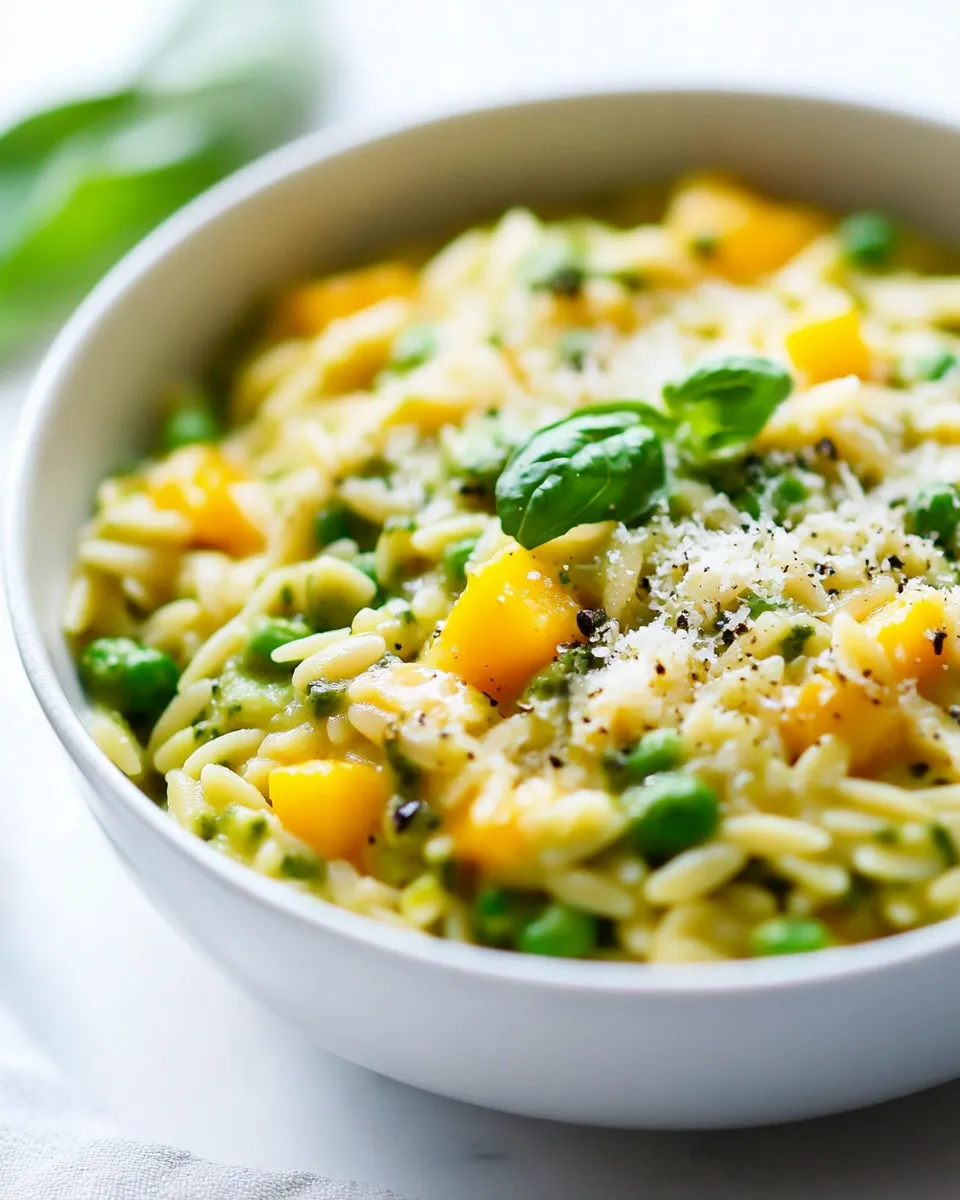 Homemade Creamy Pesto Orzo (30 Minutes; ONE Pot!) dish photo