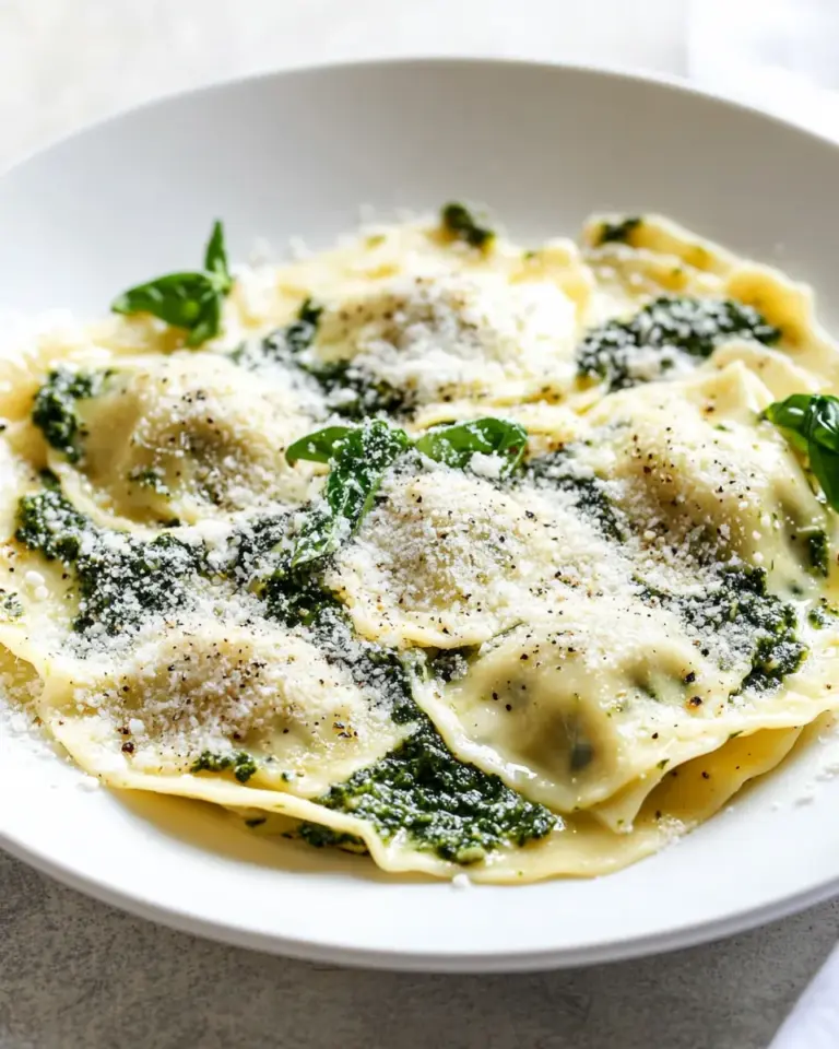Homemade Creamy Pesto Ravioli photo