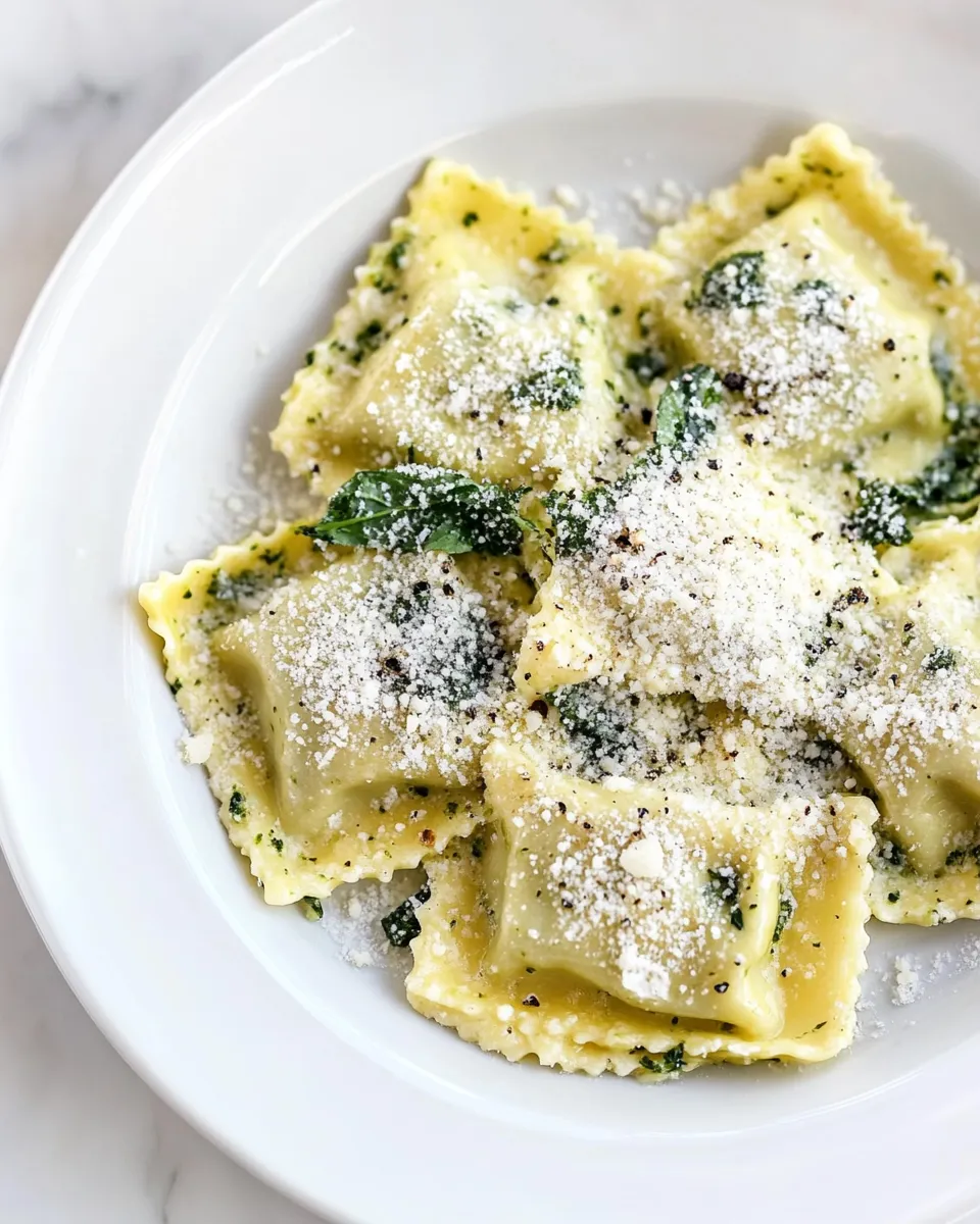 Easy Creamy Pesto Ravioli recipe photo