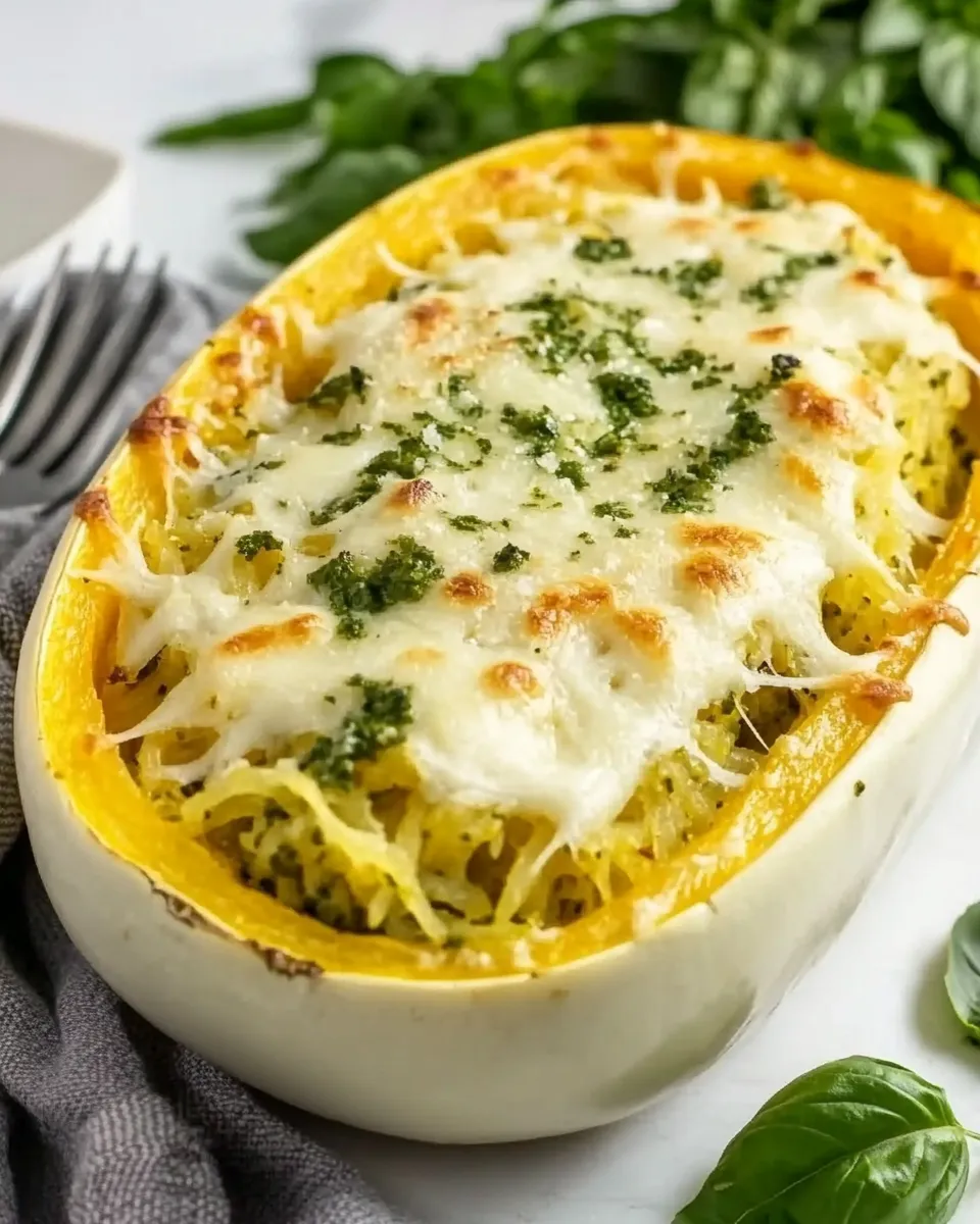 Easy Creamy Pesto Spaghetti Squash photo