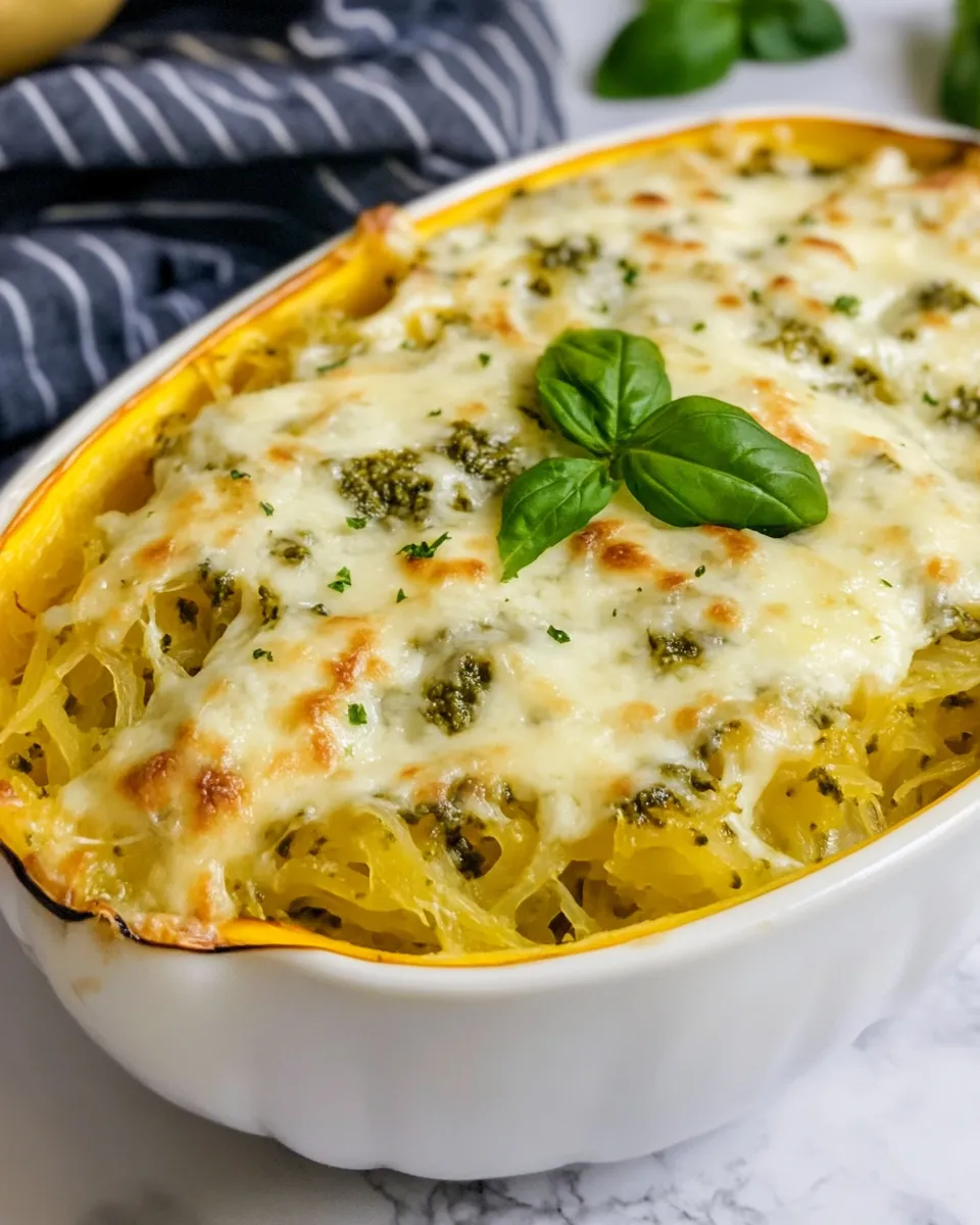 Homemade Creamy Pesto Spaghetti Squash recipe photo