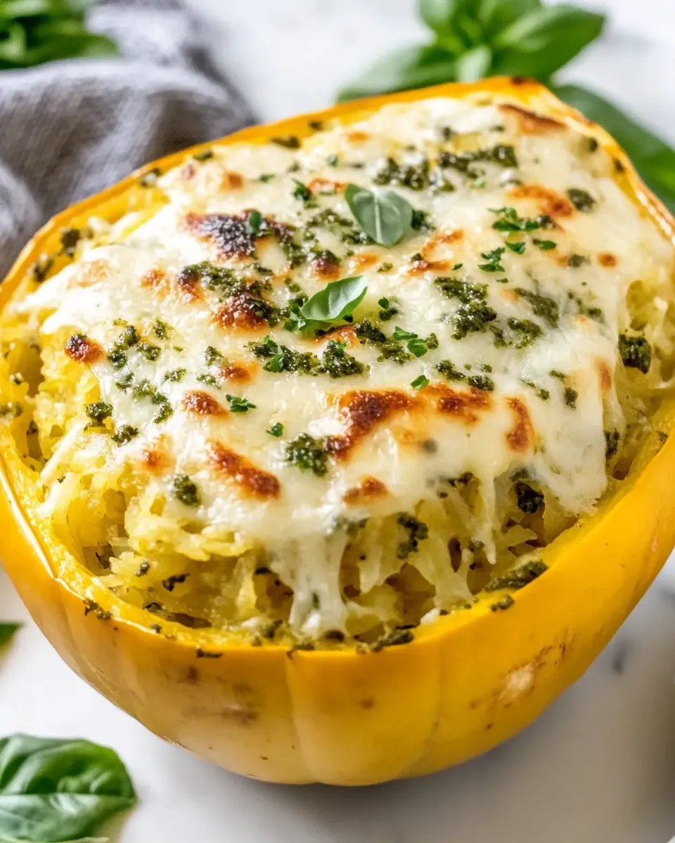 Best Creamy Pesto Spaghetti Squash shot