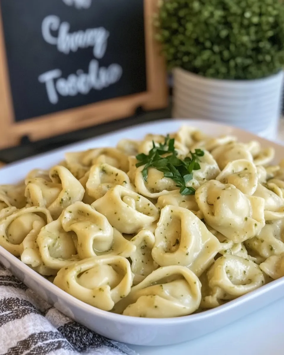 Easy Creamy Pesto Tortellini photo