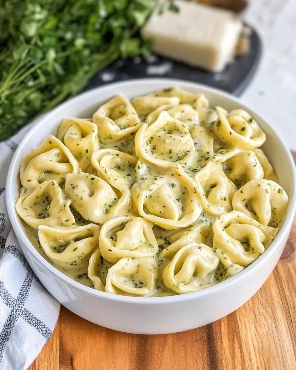 Delicious Creamy Pesto Tortellini image