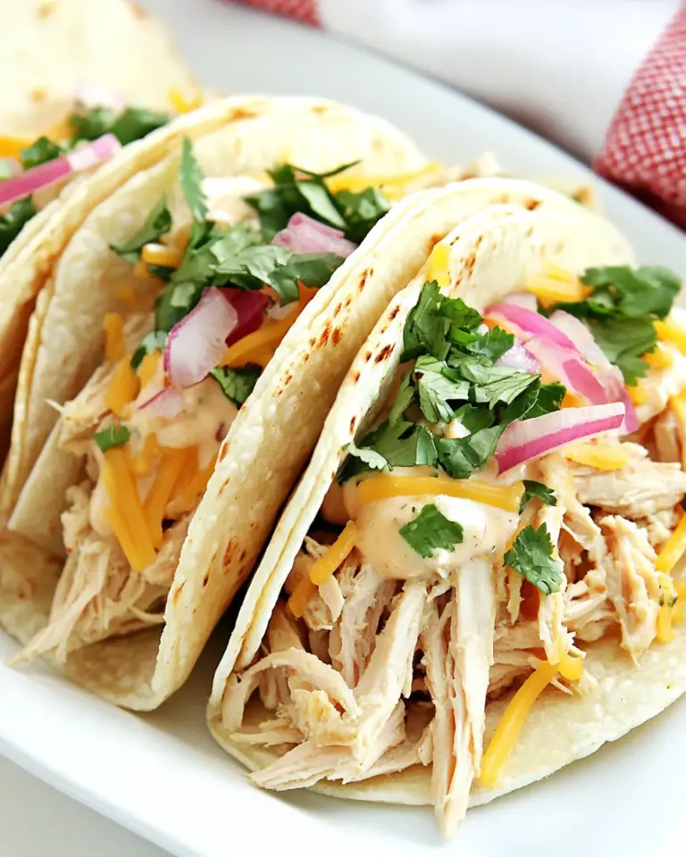 Homemade Creamy Slow Cooker Chicken Tacos photo