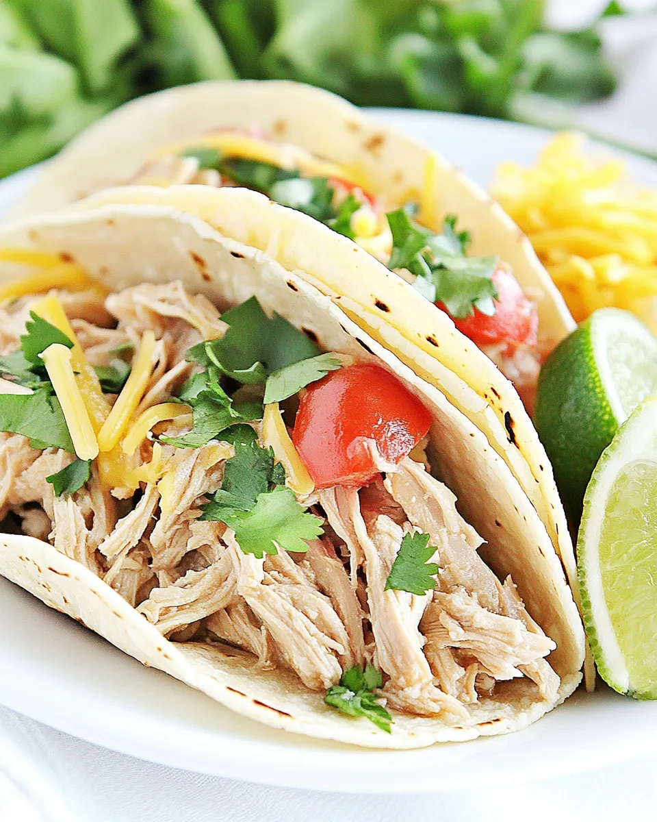 Easy Creamy Slow Cooker Chicken Tacos recipe photo