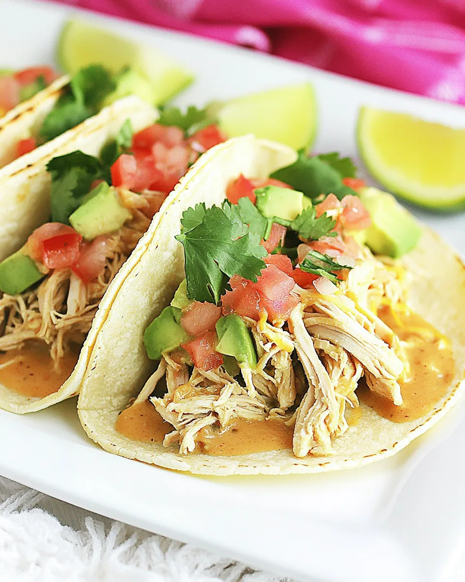 Delicious Creamy Slow Cooker Chicken Tacos dish photo