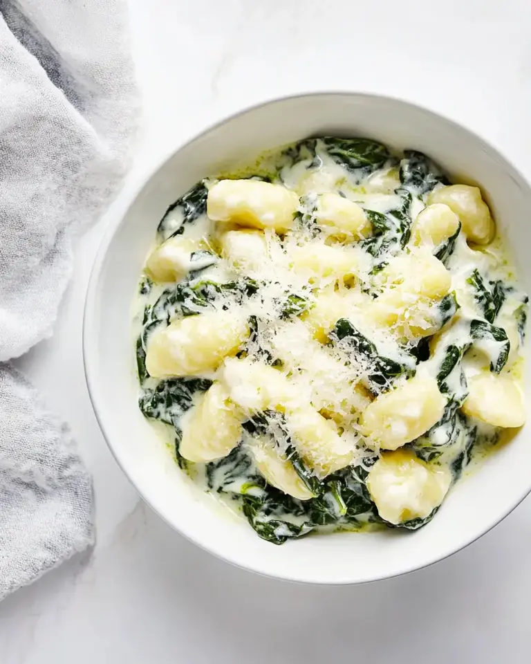 Homemade Creamy Spinach Gnocchi photo
