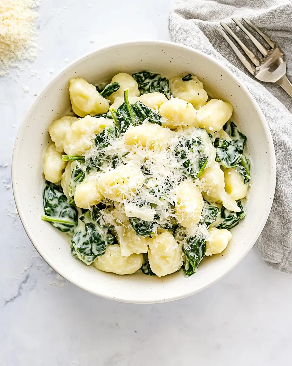 Easy Creamy Spinach Gnocchi recipe photo
