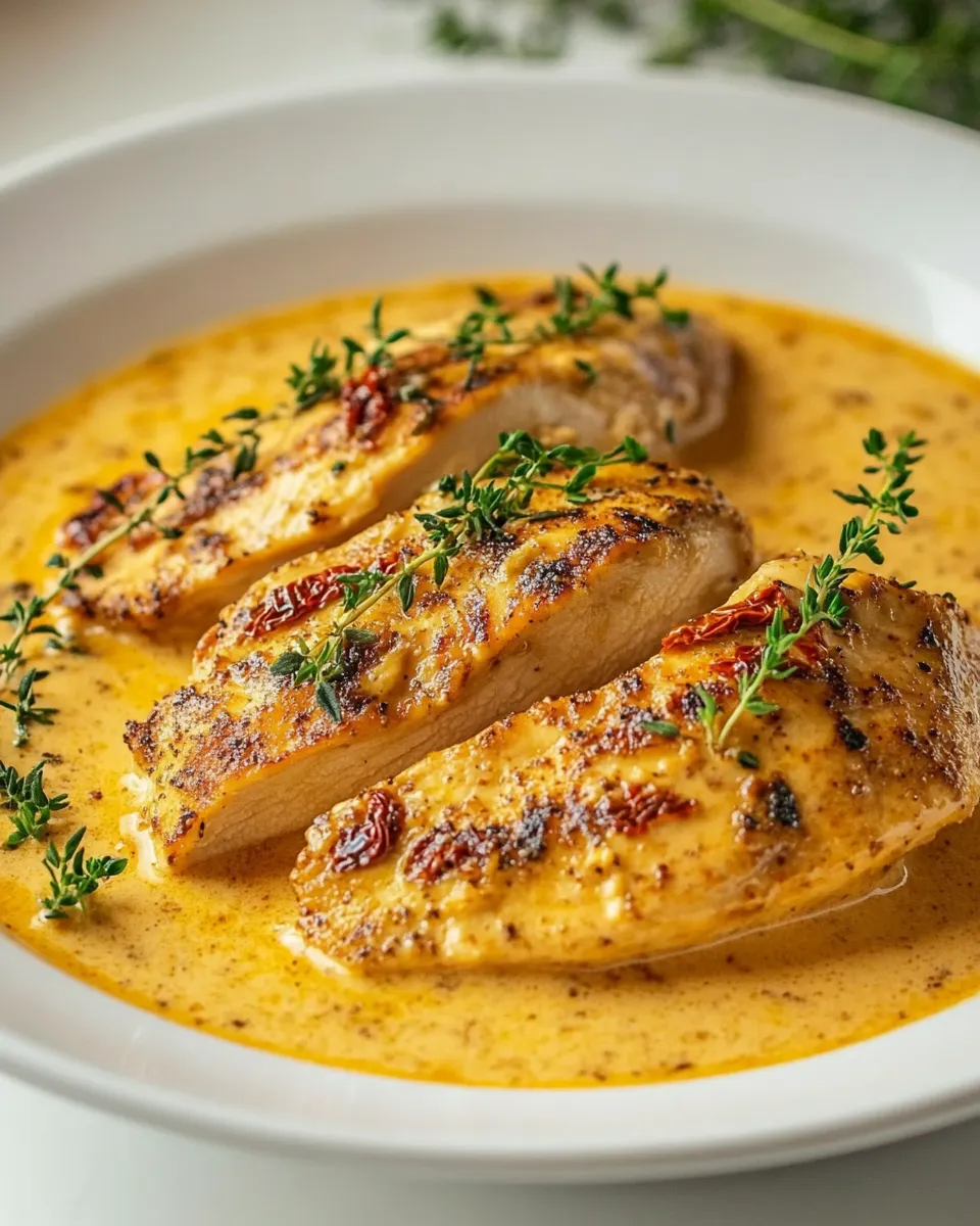 Savory Creamy Sun-Dried Tomato Chicken dish photo