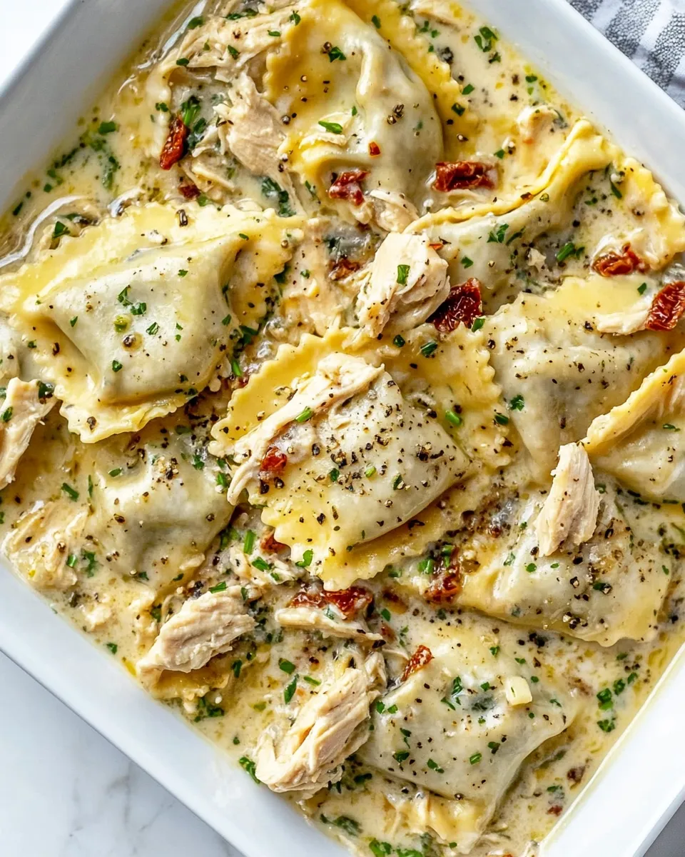 Classic Creamy Sun-Dried Tomato Chicken Ravioli image