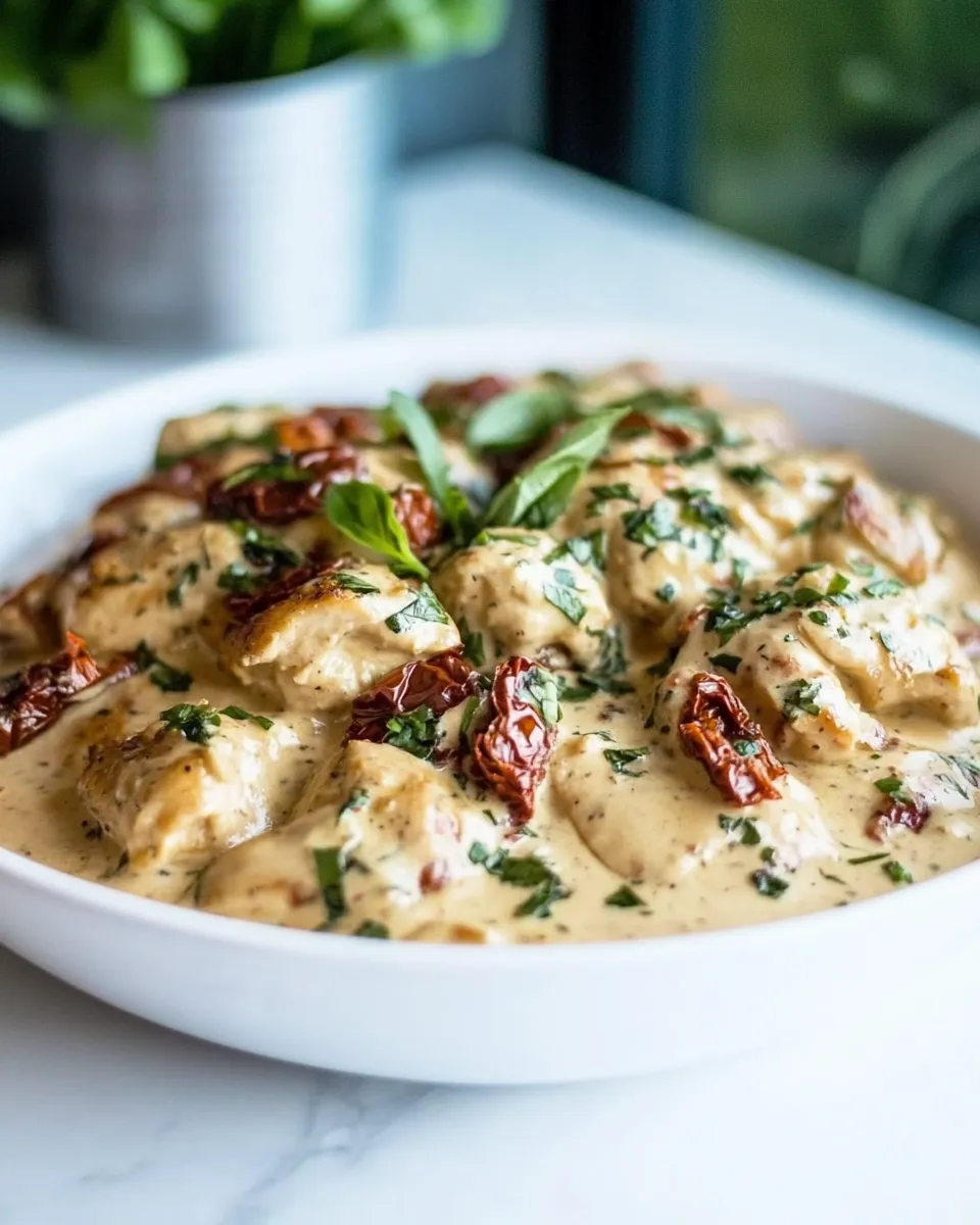 Classic Creamy Sun Dried Tomato and Basil Chicken image