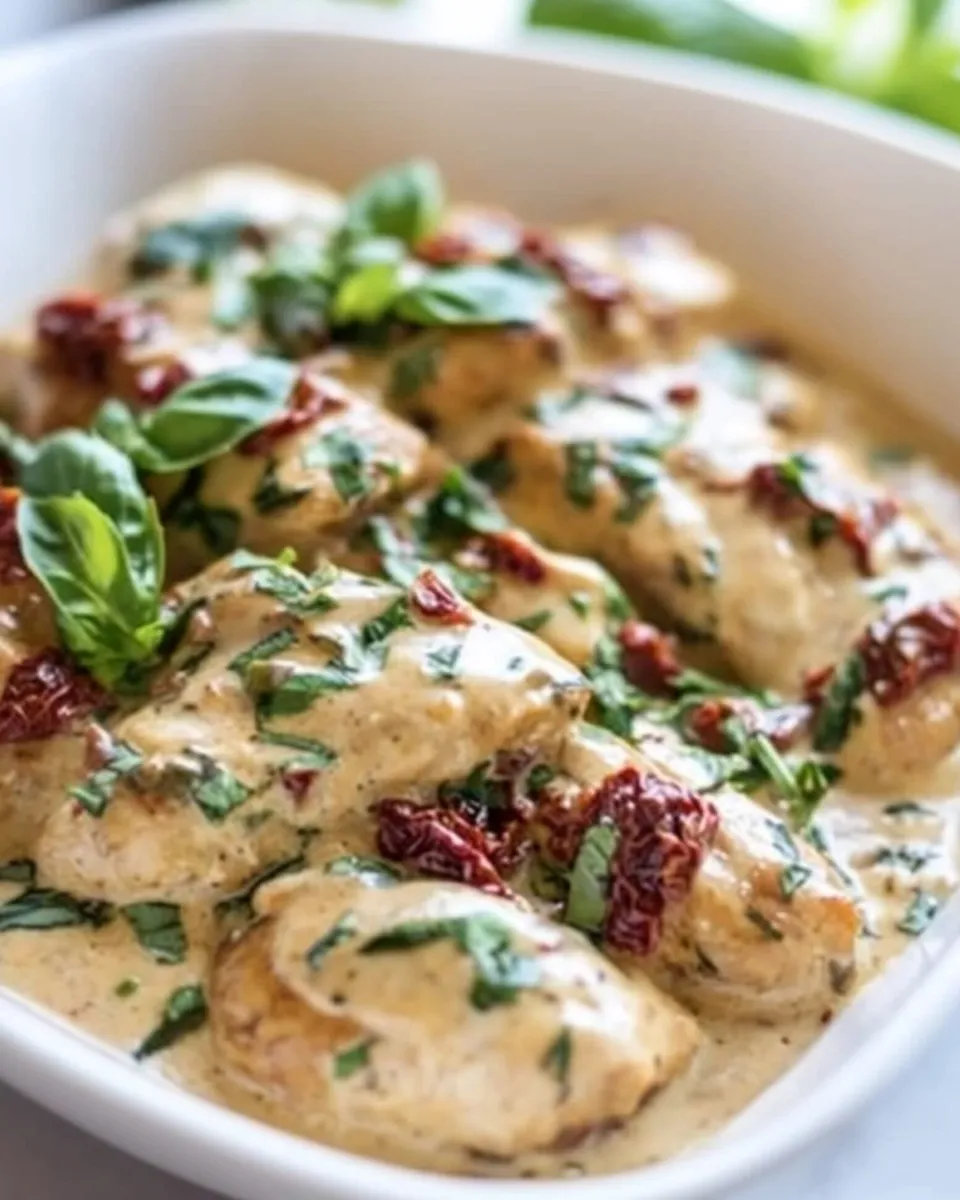 Easy Creamy Sun Dried Tomato and Basil Chicken recipe photo