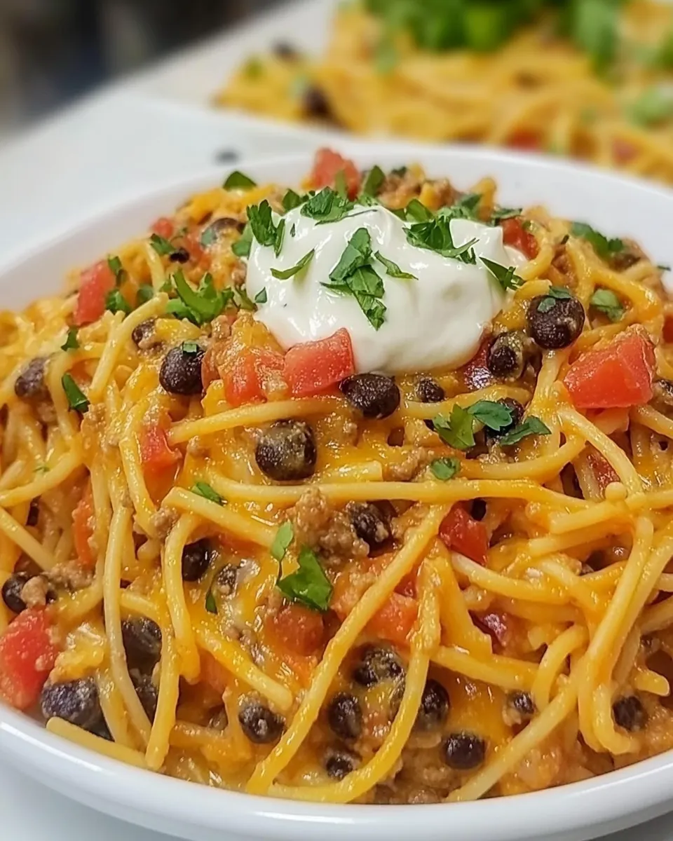 Easy Creamy Taco Spaghetti recipe photo