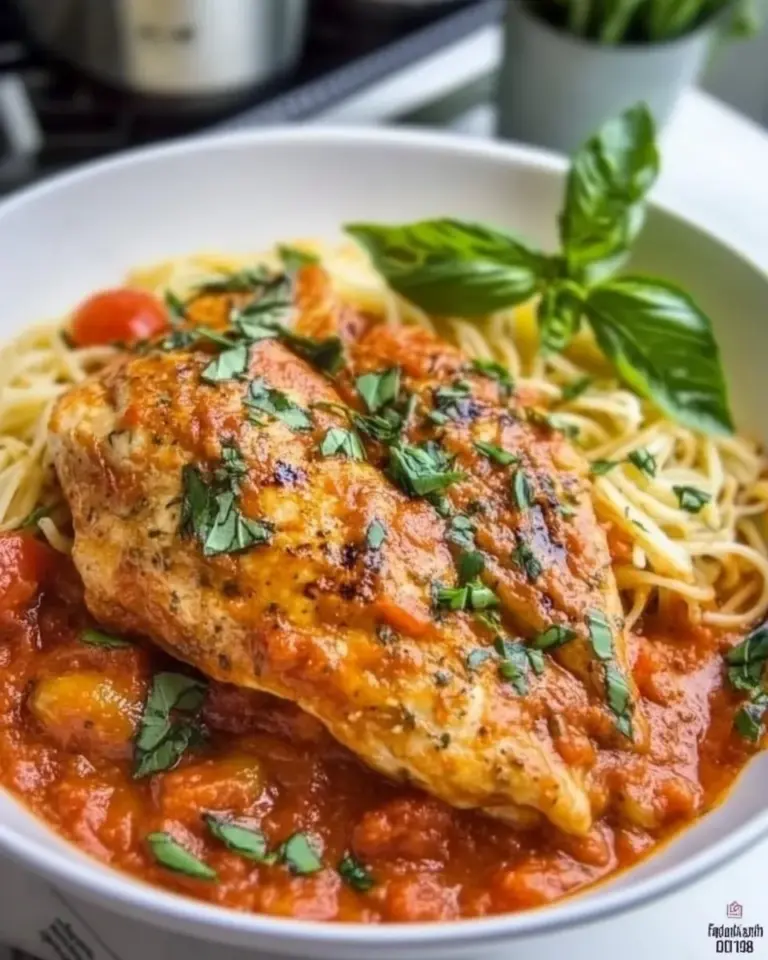 Easy Creamy Tomato Basil Chicken Skillet photo