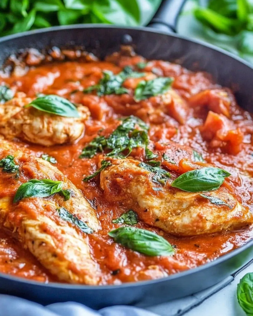 Savory Creamy Tomato Basil Chicken Skillet dish photo