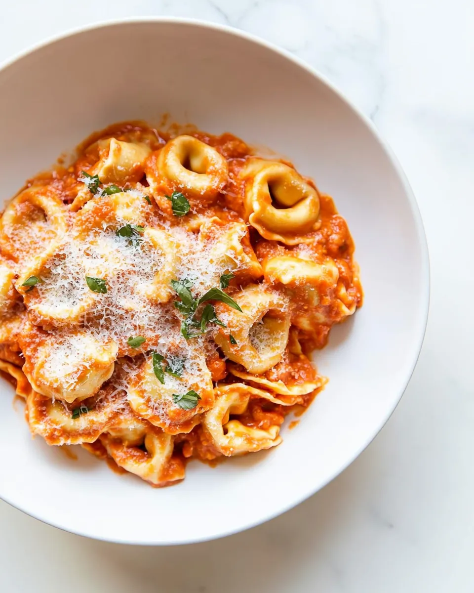 Delicious Creamy Tomato Tortellini (One Pan) image