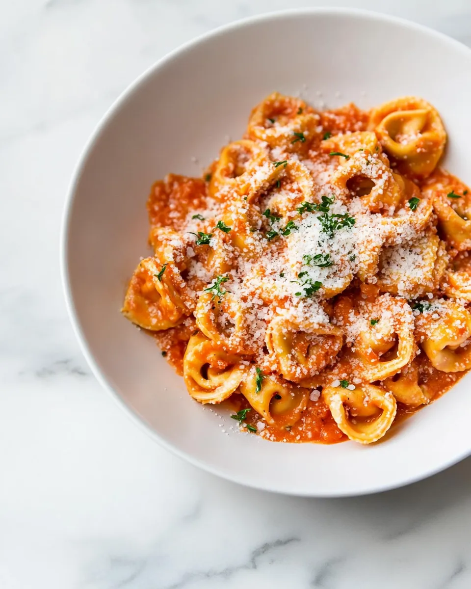 Homemade Creamy Tomato Tortellini (One Pan) dish photo