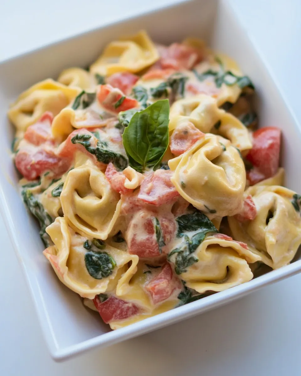 Homemade Creamy Tomato and Spinach Tortellini photo