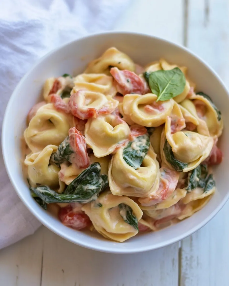 Classic Creamy Tomato and Spinach Tortellini image
