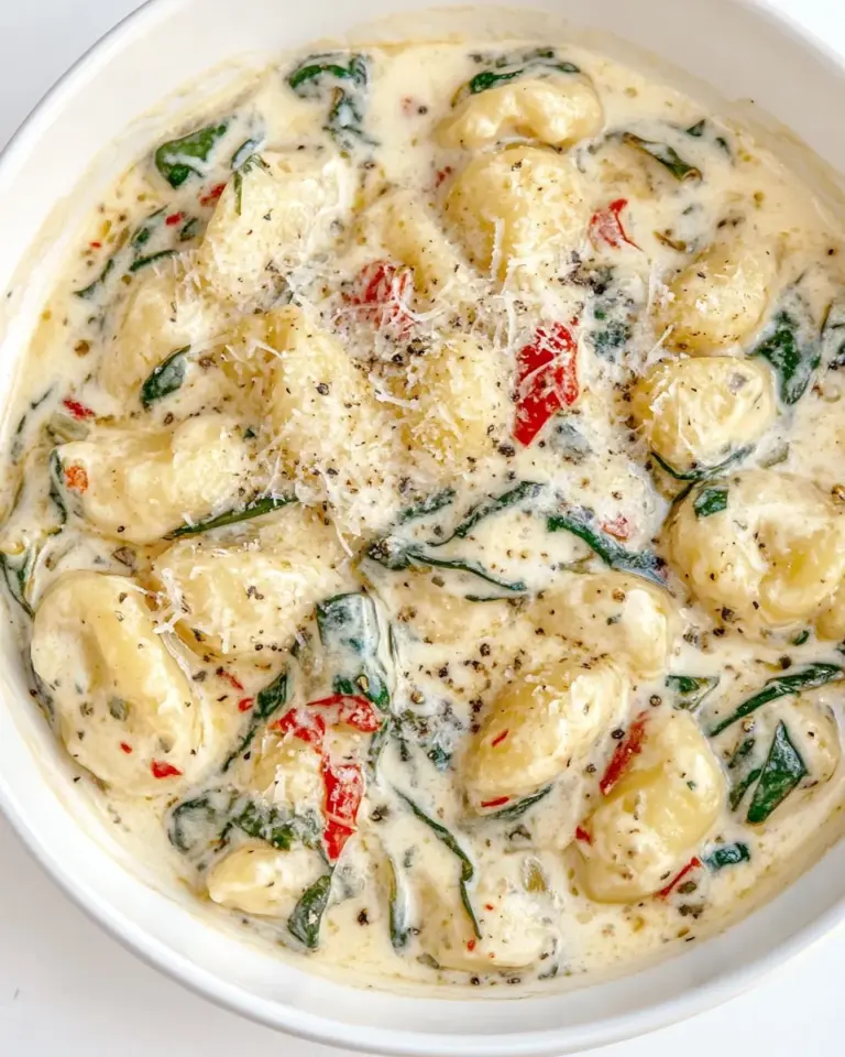 Homemade Creamy Tuscan Parmesan Gnocchi photo