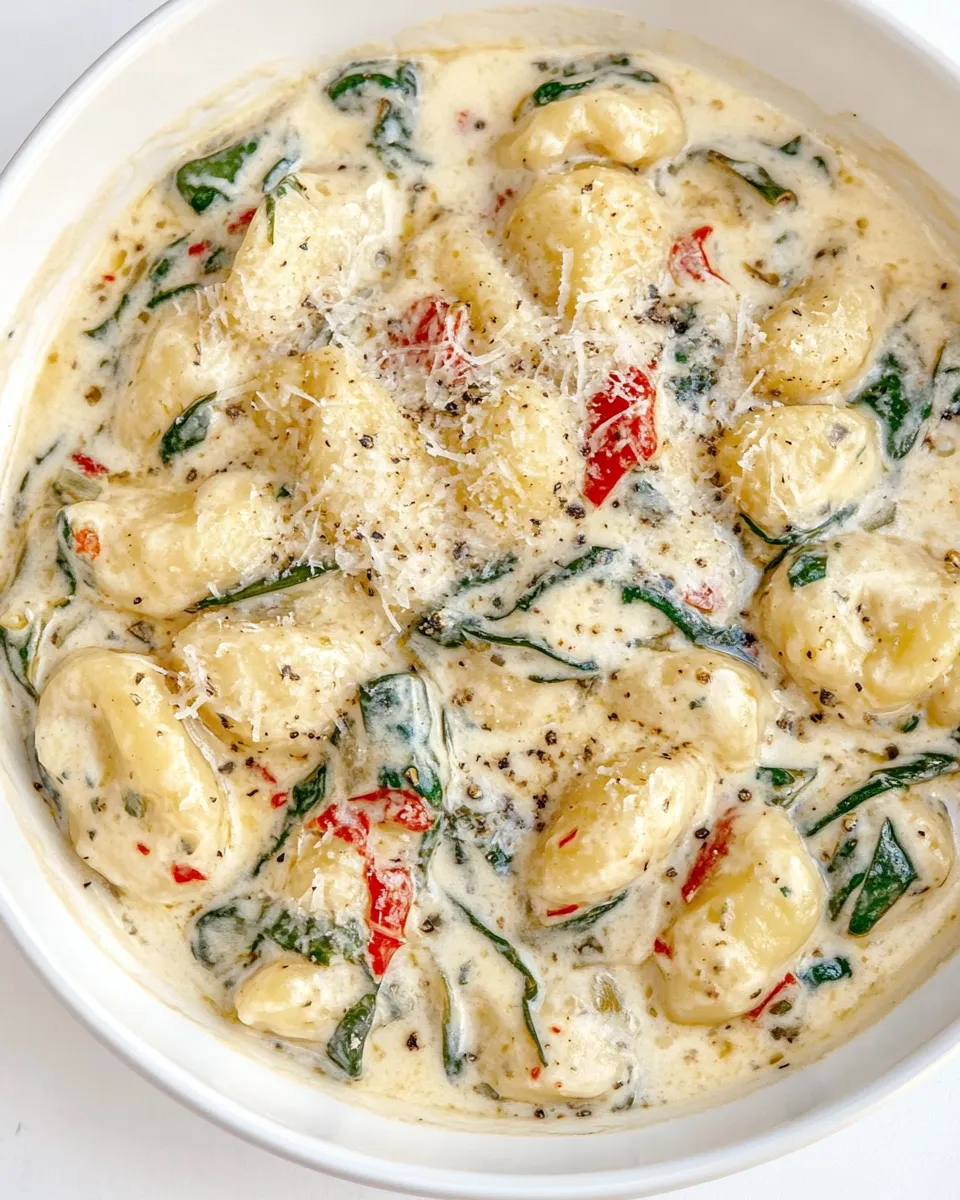 Homemade Creamy Tuscan Parmesan Gnocchi photo
